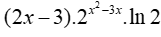 Cho hàm số y= 2^x^2-3x có đạo hàm là (ảnh 2)