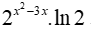 Cho hàm số y= 2^x^2-3x có đạo hàm là (ảnh 3)